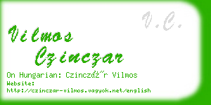 vilmos czinczar business card